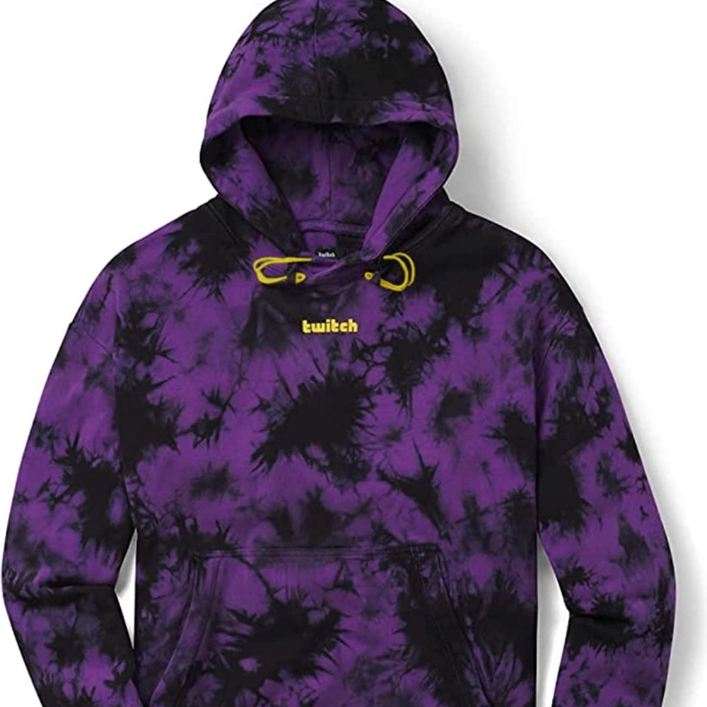 Twitch brand Purple Tie Dye Hoodie